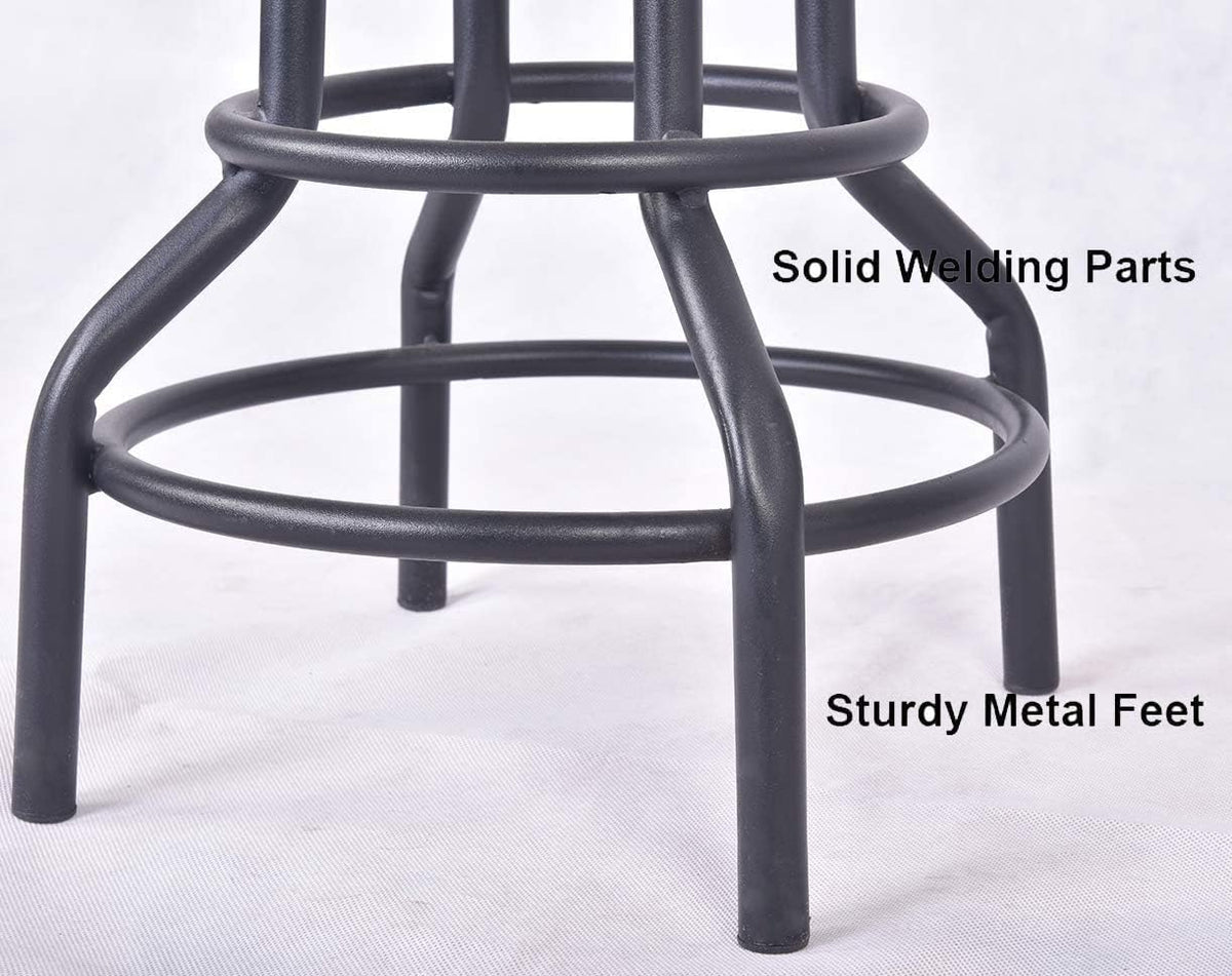 Adjustable Swivel Metal Bar Stool Set of 2 W4507