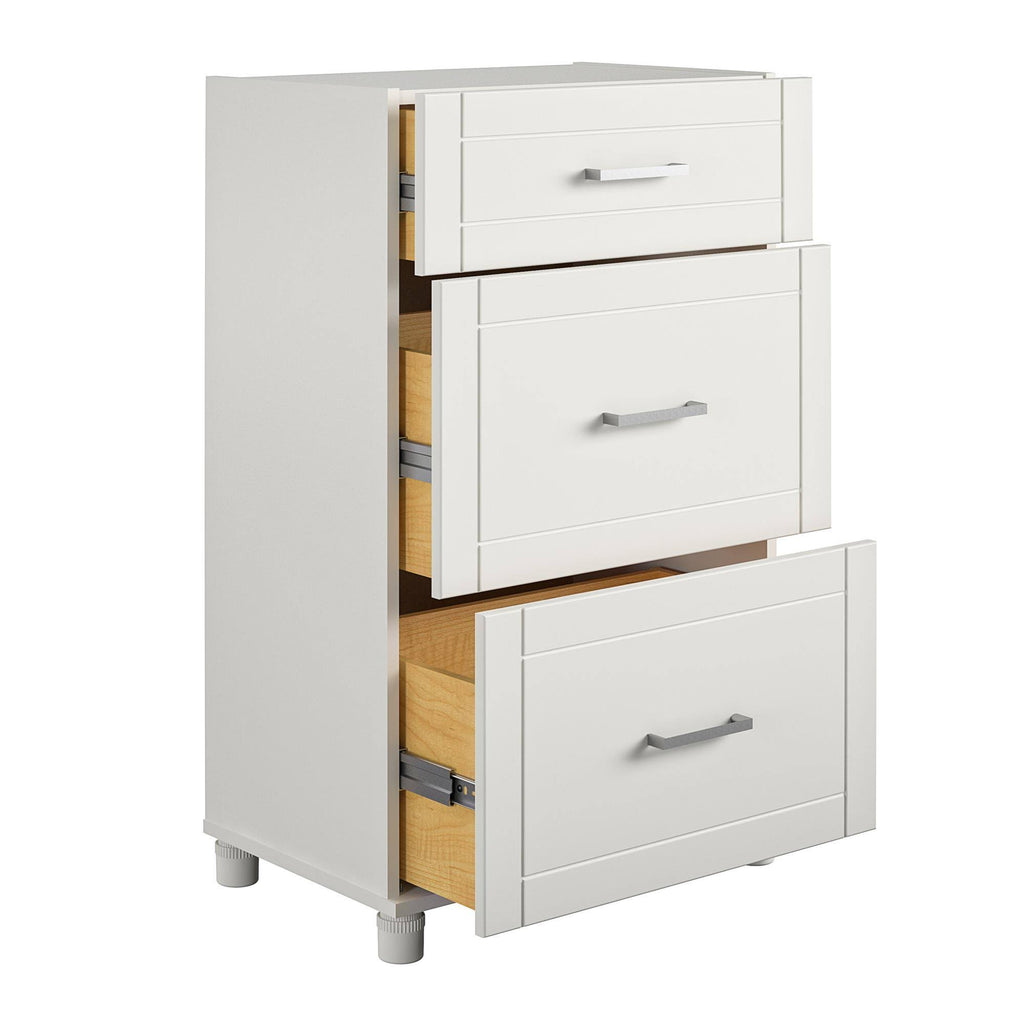 3 Drawer White Base Cabinet B56839