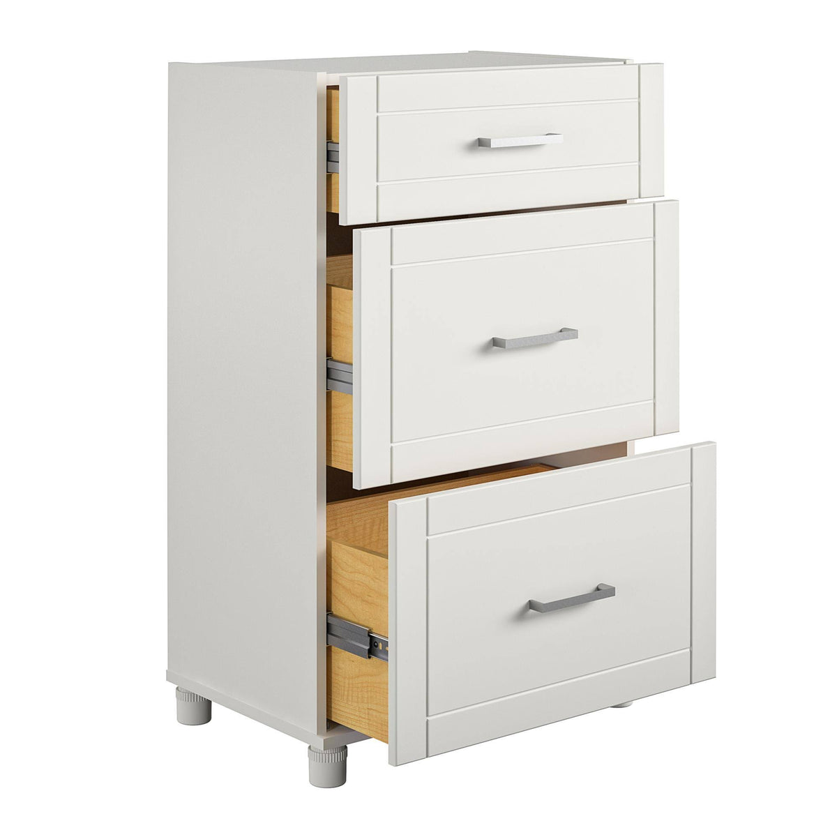 3 Drawer White Base Cabinet B56839