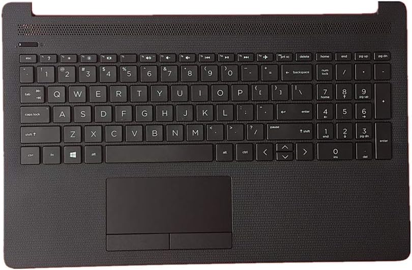 Black 15.6 Laptop Upper Case Palmrest Keyboard Touchpad Assembly U571