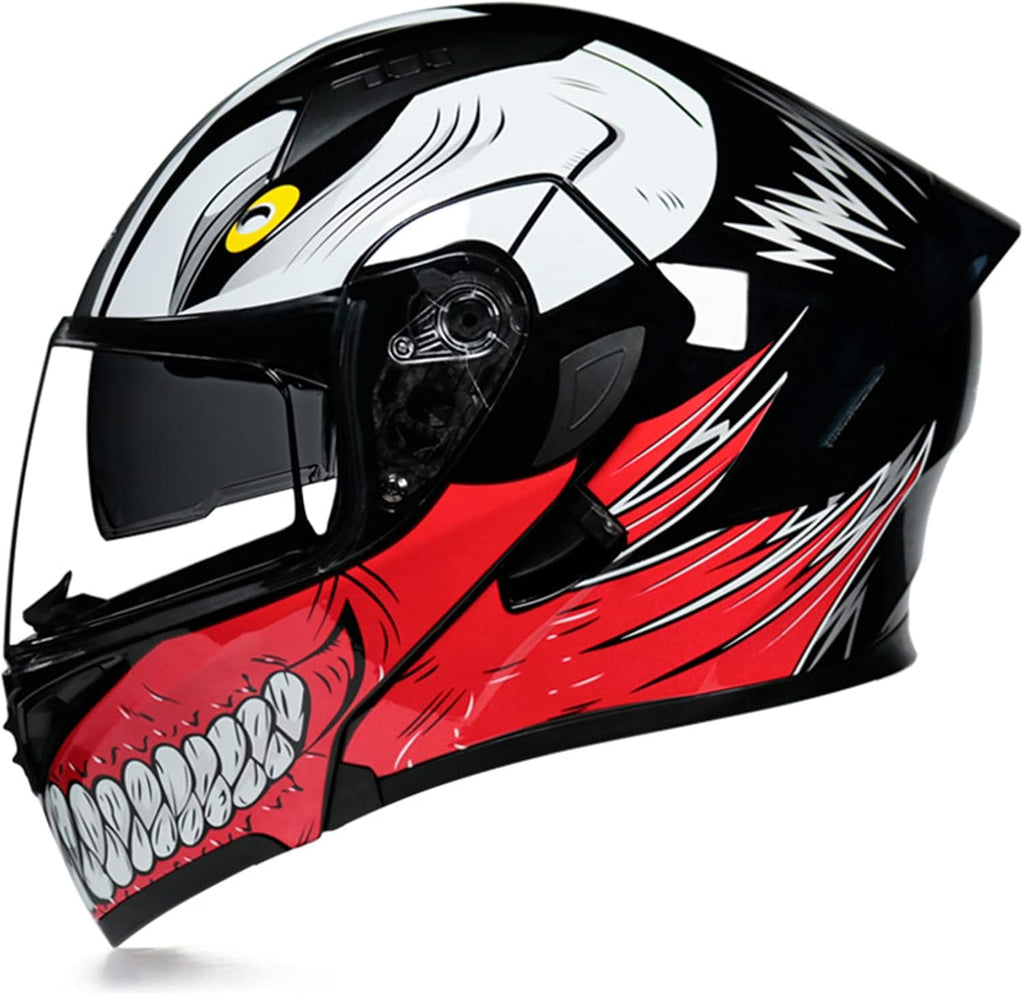 Full Face Flip Up Modular Dual Visor Motorcycle Helmet T452