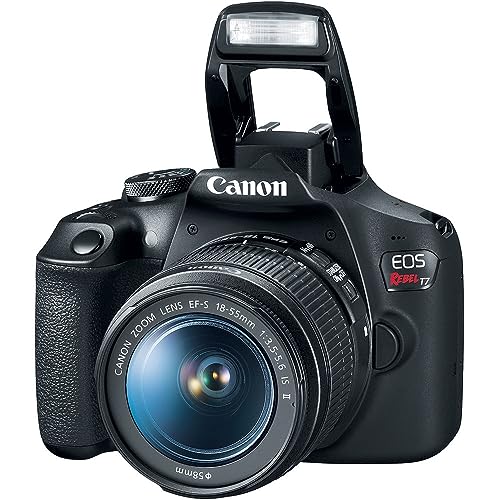 Canon EOS Rebel T7 DSLR Camera with 18-55mm Lens Bundled with 64GB Memory Card + Camera Bag + 58mm UV Filter + Microfiber Cleaning Cloth (5 Items) C3871