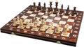 Handmade Wooden Chess Set with 16 Inch Board and Hand Carved Chess Pieces D148898