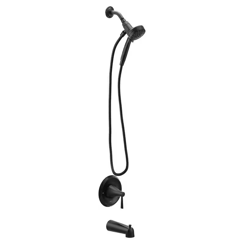 Single Handle 6-Spray Tub and Shower Faucet Matte Black I57572