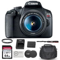 Canon EOS Rebel T7 DSLR Camera with 18-55mm Lens Bundled with 64GB Memory Card + Camera Bag + 58mm UV Filter + Microfiber Cleaning Cloth (5 Items) C3871