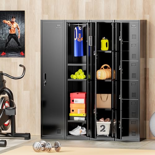 Black 6 Door Steel Lockers Z8894