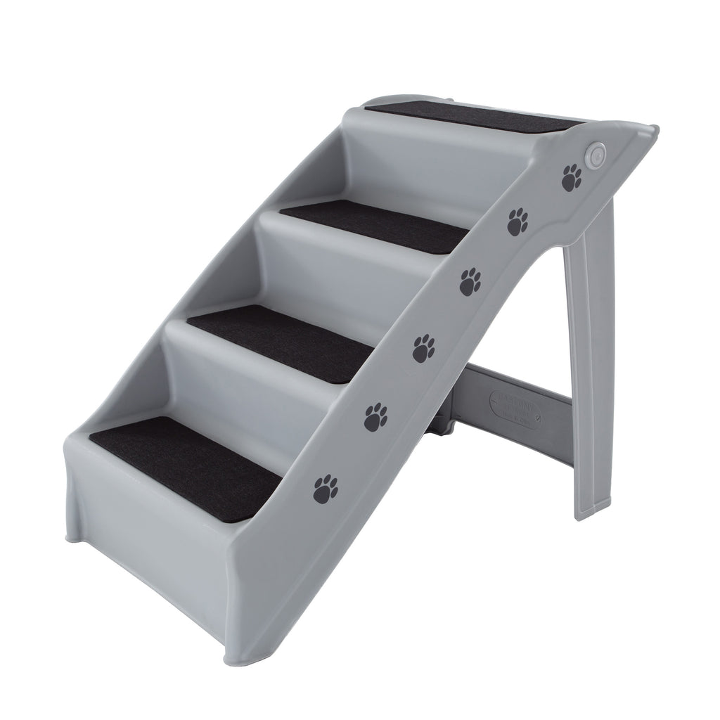 Gray 4 Step Pet Stairs V531150