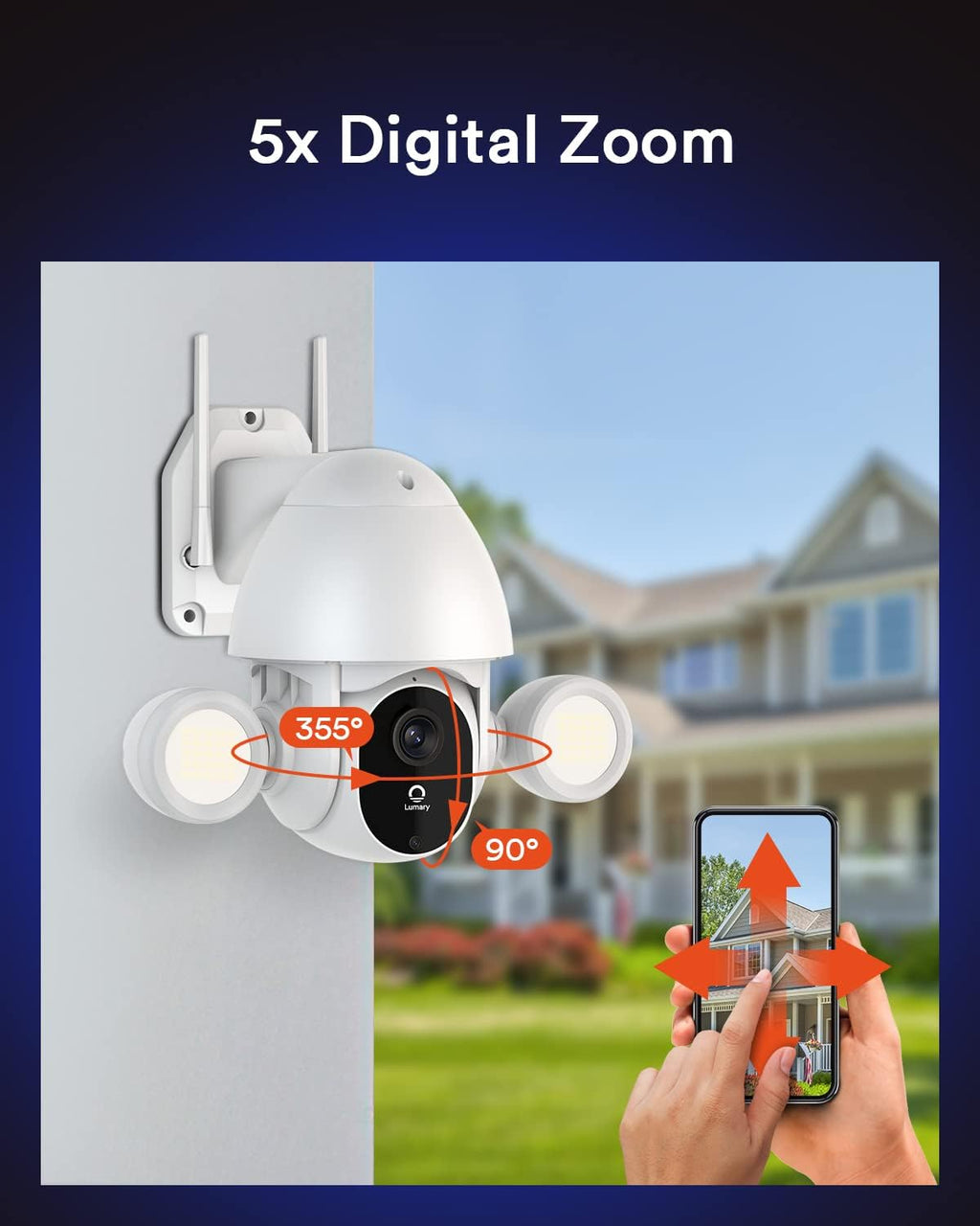 2K Security Camera Outdoor 3MP Color Night Vision Wireless Wi-Fi F96617