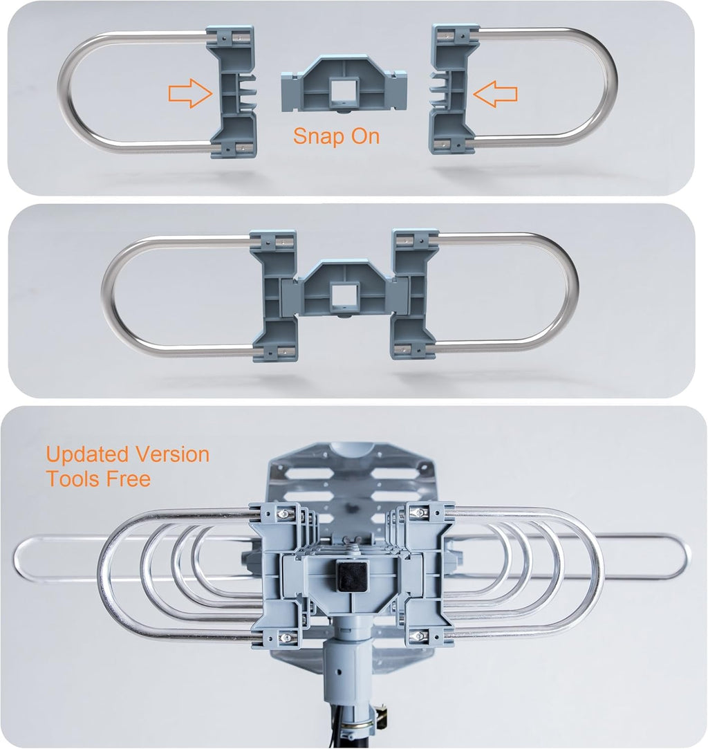 Outdoor HDTV Antenna 150 Miles Long Range Q180