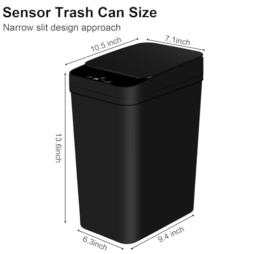 White 5 Gallon Automatic Motion Sensor Trash Can G6938
