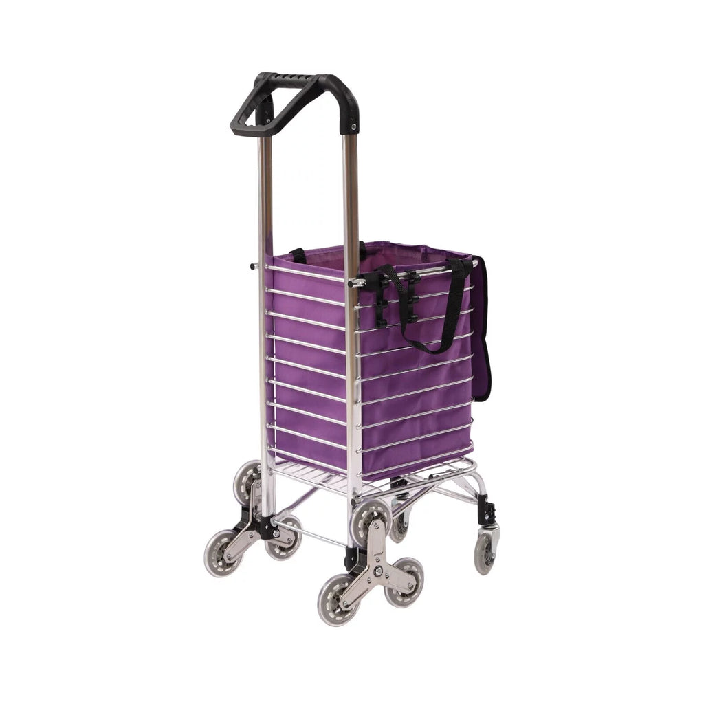 35L Folding Shopping Cart Grocery Trolley Handcart with Bag C47409