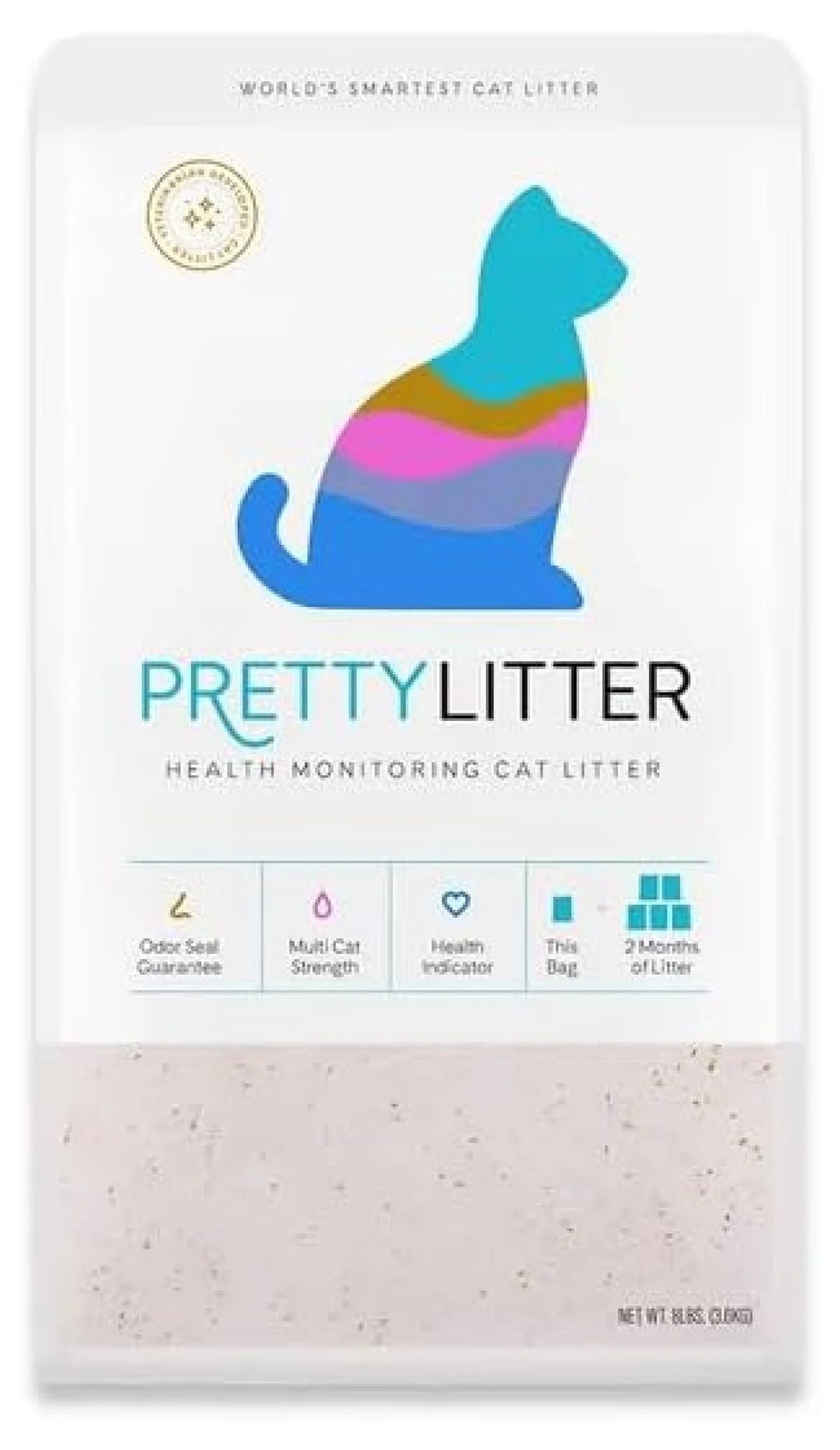 Health Monitoring Cat Litter, 8lb Odor Control Color-Changing Crystals C85760