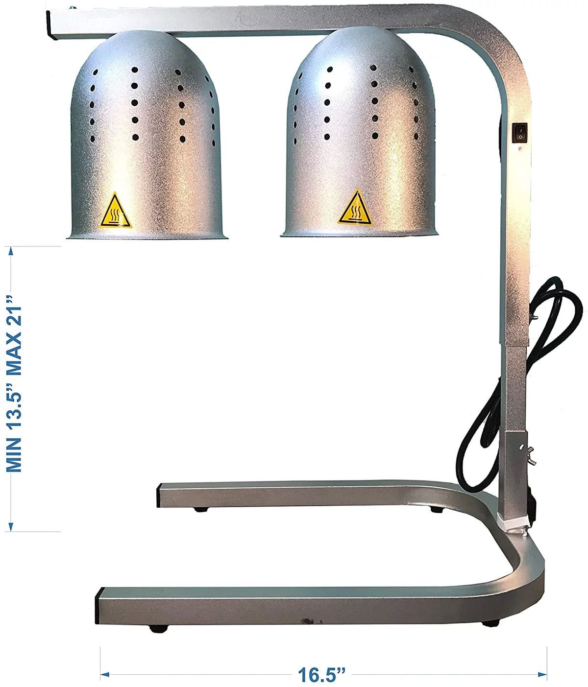 Commercial Portable 2-Bulb Heat Lamp Food Warmer M175