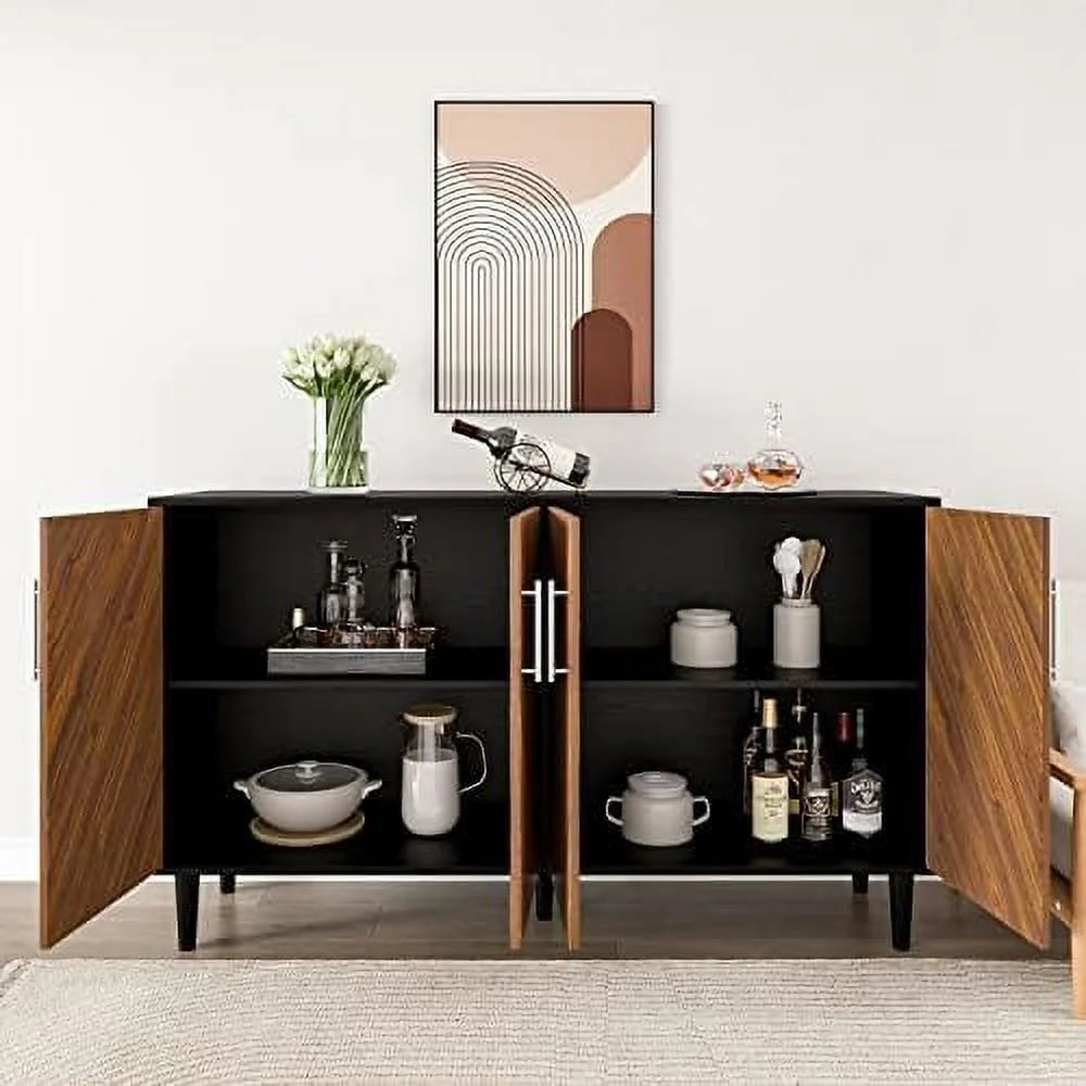 Black 4 Door 58 Inch Sideboard Z205810