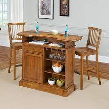 Black Bar and Two Stools O21924