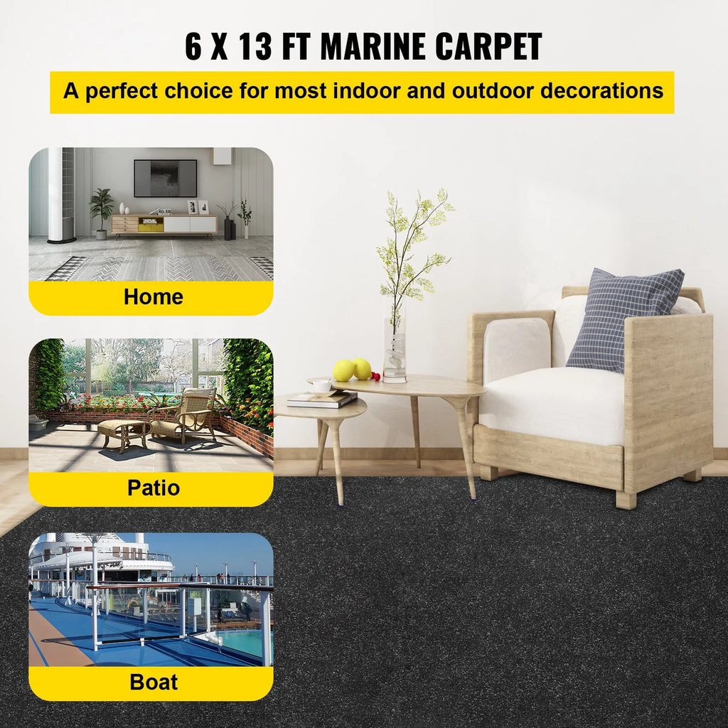 6 ft x 13.1 ft Marine Grade Waterproof Cuttable Carpet X6626