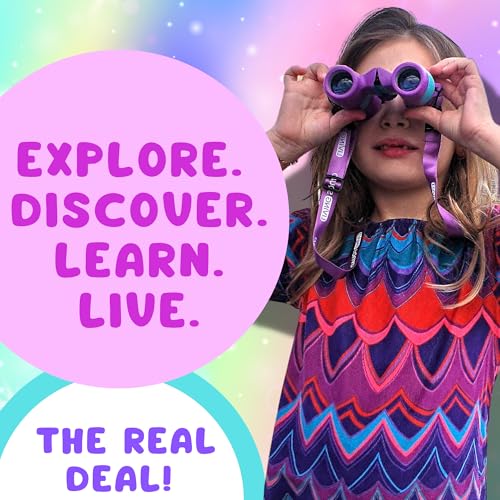 8x21 Pink Compact Kids Binoculars Set with Neck Strap C5272