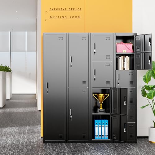 Black 6 Door Steel Lockers Z8894