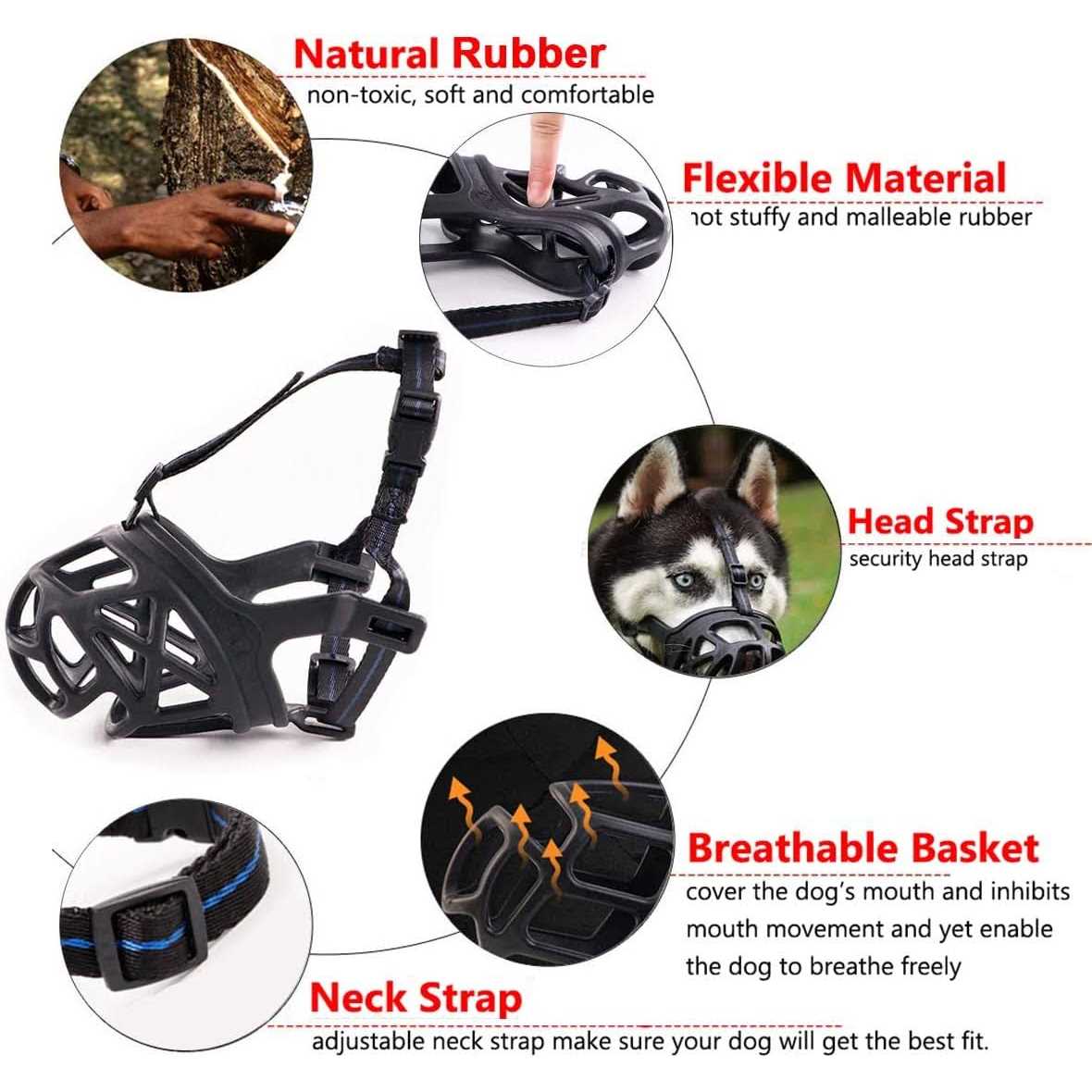 Breathable Basket Dog Muzzle K16457
