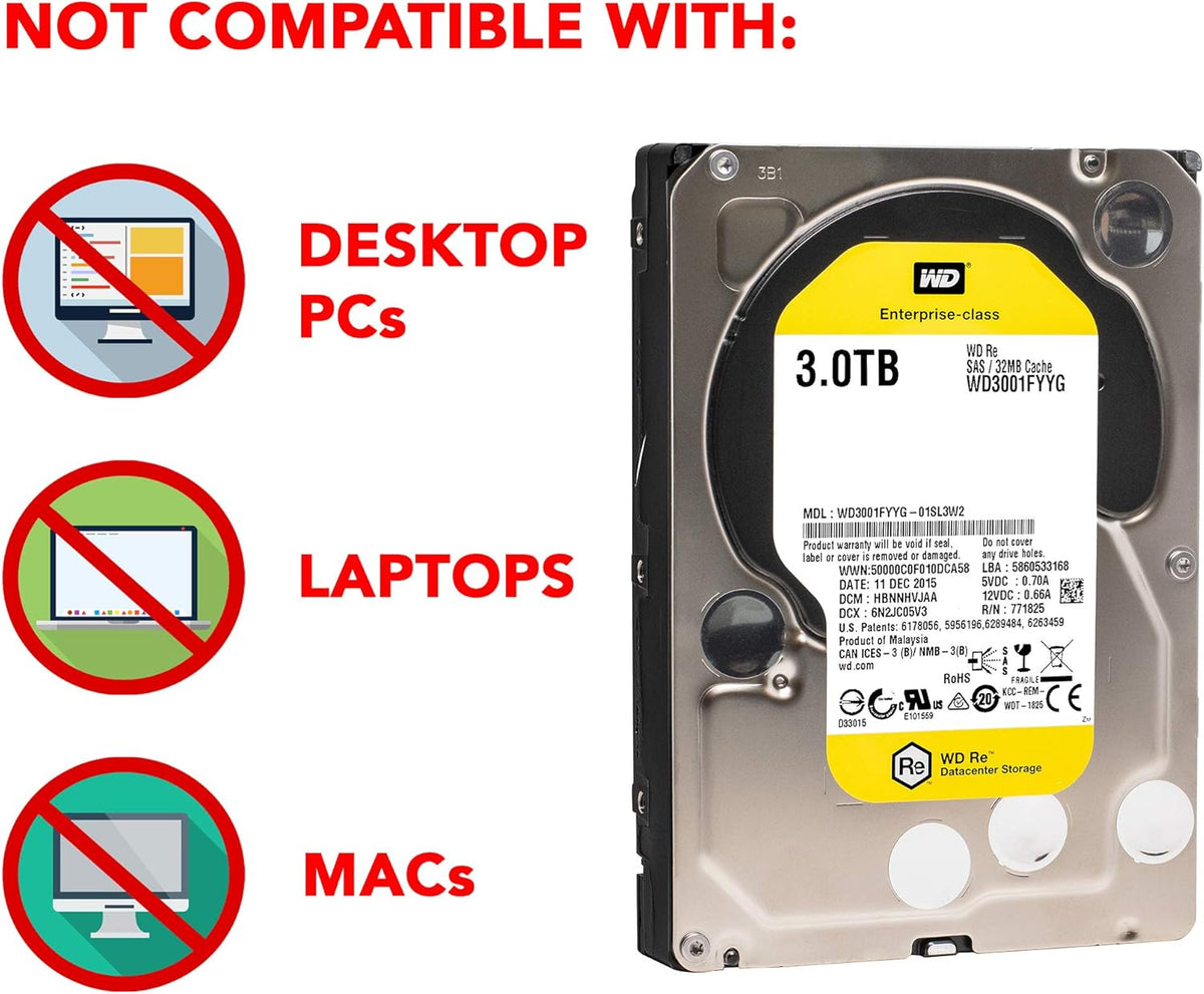 3TB 7.2K RPM SAS 6 Gb/s 32MB Cache 3.5 Internal Hard Drive I555