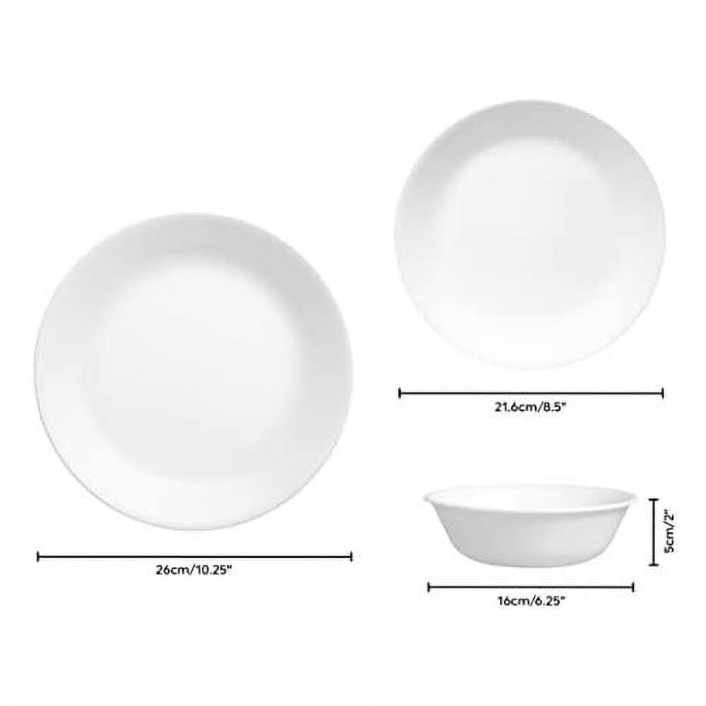 12Pc Winter Frost White Dinnerware Set G554