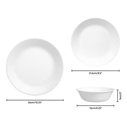 12Pc Winter Frost White Dinnerware Set G554