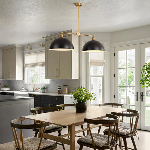2-Light Linear Dome Industrial Pendant Z830