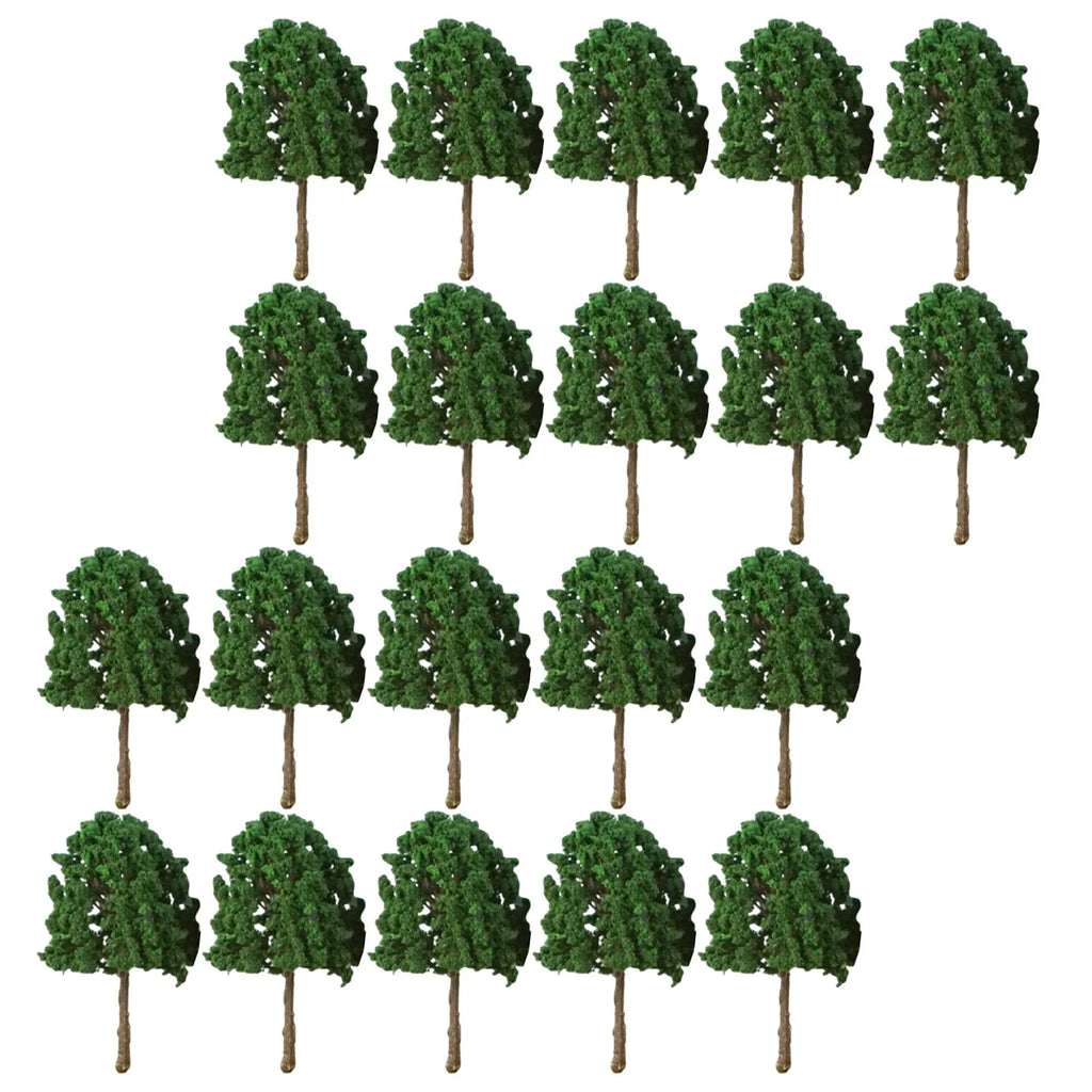 20 Pieces 2.95 inch Dark Green Miniature Trees for Diorama I7487