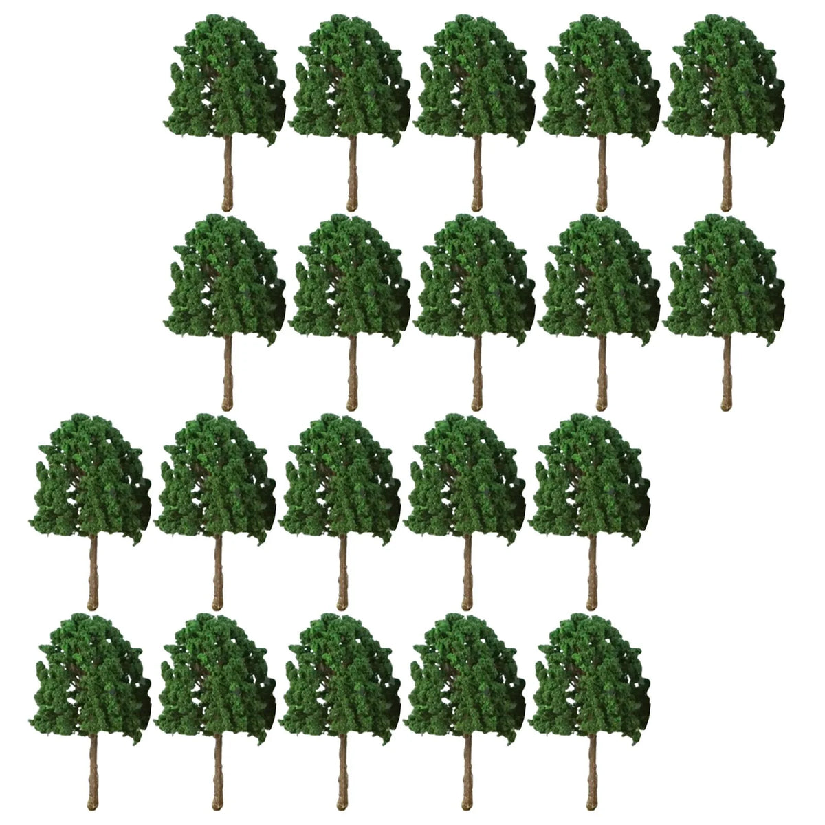 20 Pieces 2.95 inch Dark Green Miniature Trees for Diorama I7487