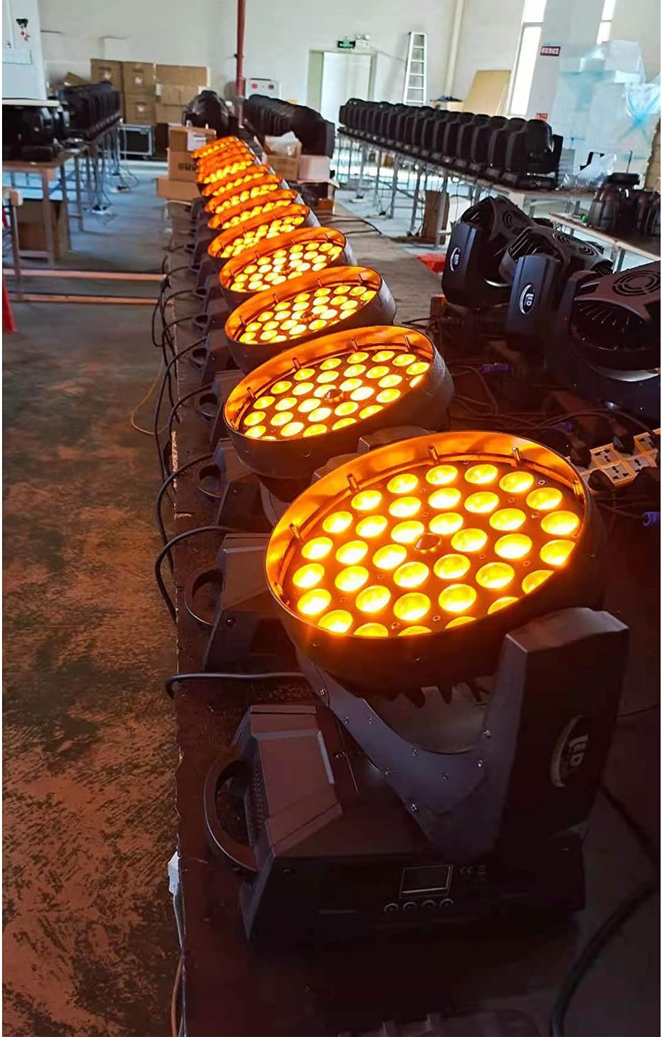 36x18W RGBWAUV 6 in 1 LED Zoom Moving Head Stage Wash Light R968