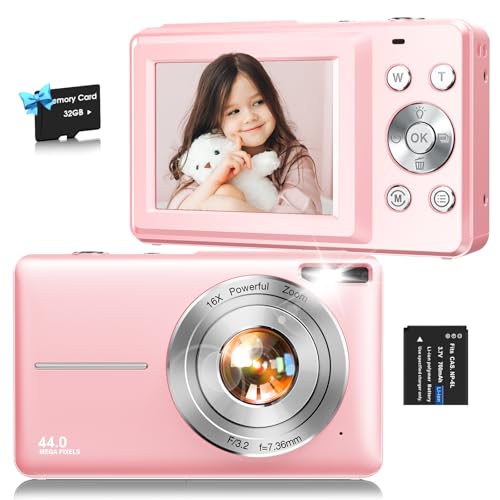 Pink 44MP 1080P Compact Digital Camera X872