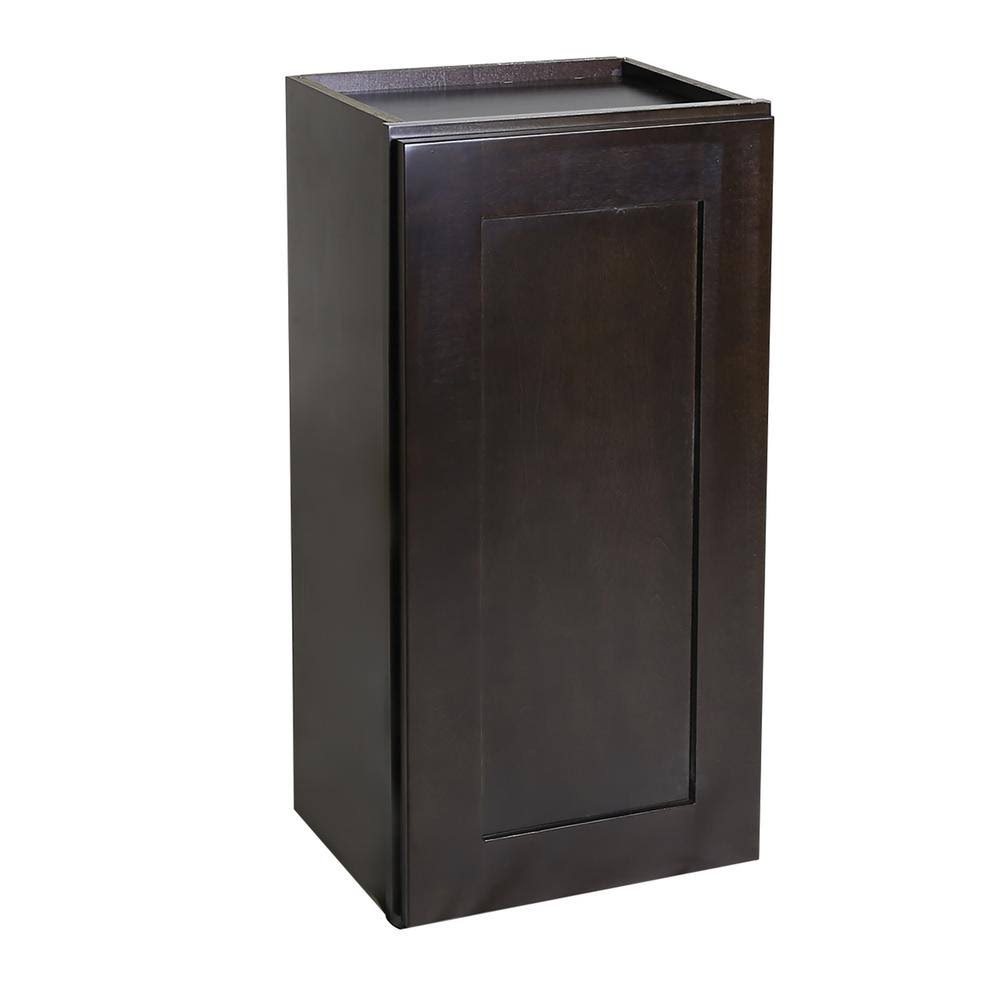 Espresso Shaker Style 1-Door Wall Cabinet U7046