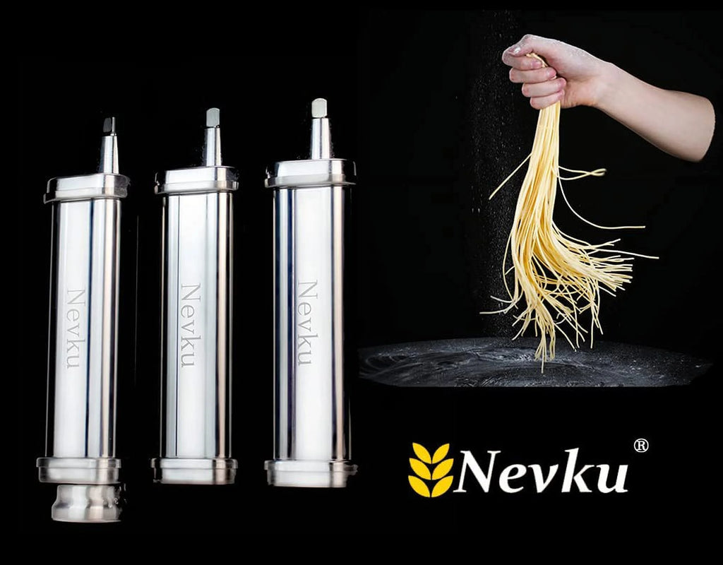 Pasta Maker Attachments Set including Pasta Sheet Roller Spaghetti Cutter Fettuccine Cutter O682820