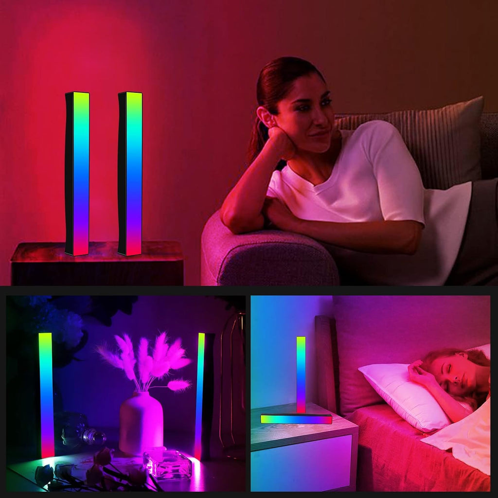 Battery Powered RGB Sound Control Rhythm Light Bar 2Pcs T32746