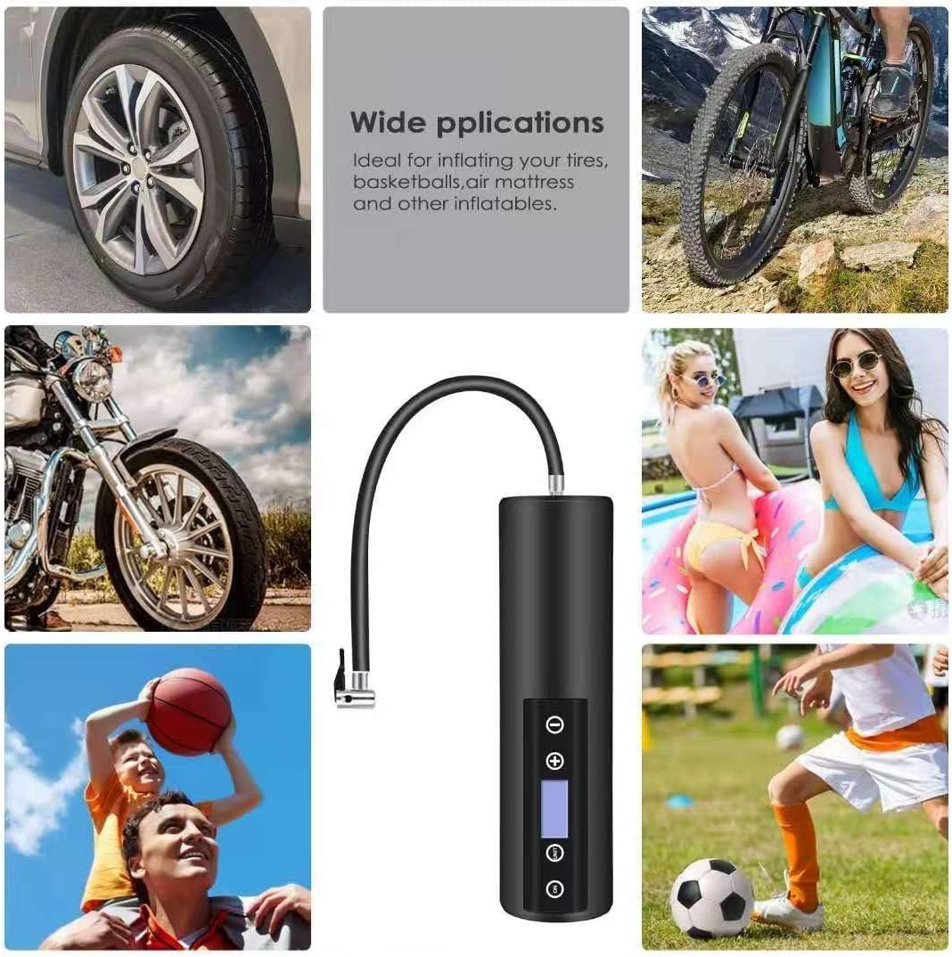 150 PSI Cordless Tire Inflator Air Compressor with LCD Display LED Light A3325