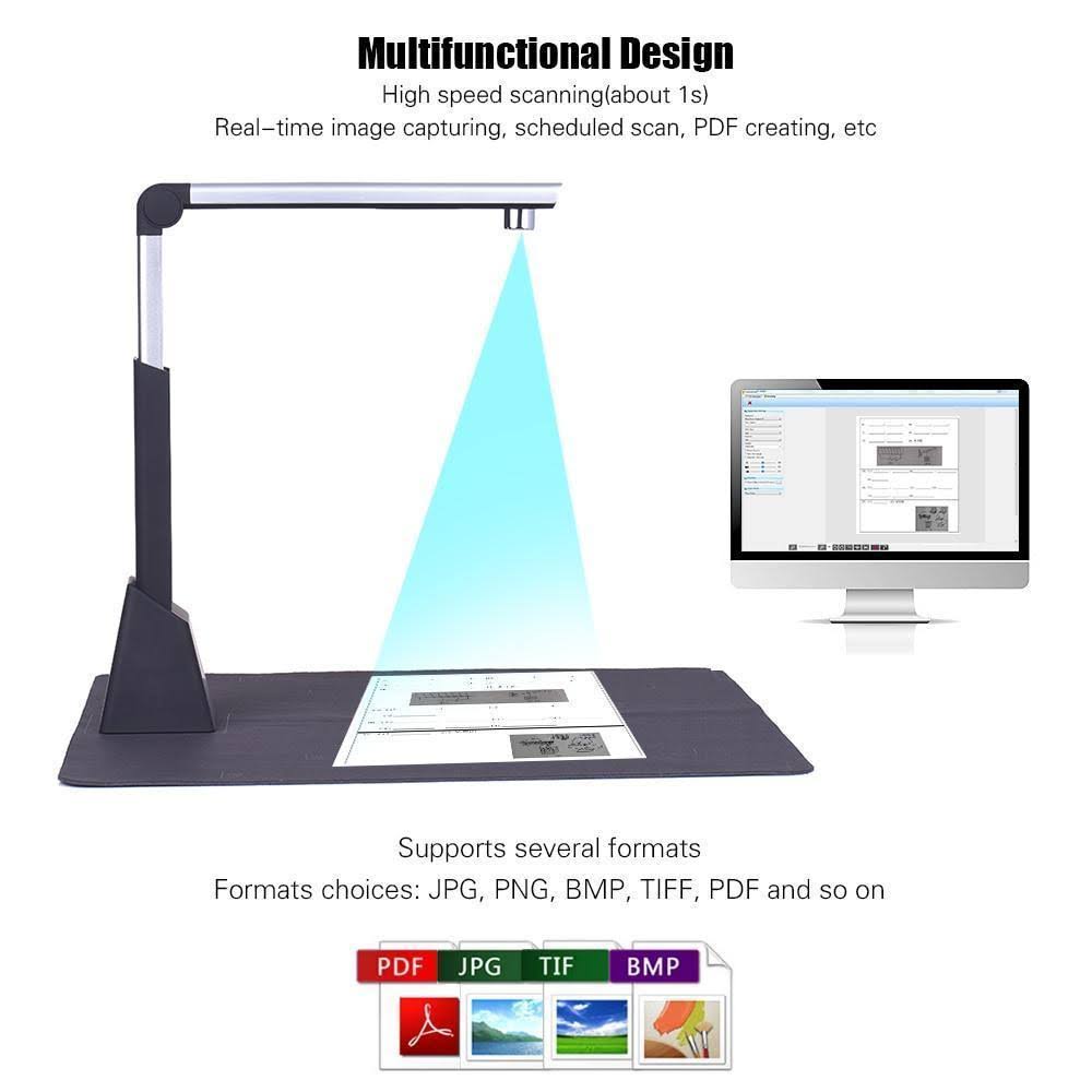 Portable Document Camera Scanner A3 with OCR Function LED Light K6970