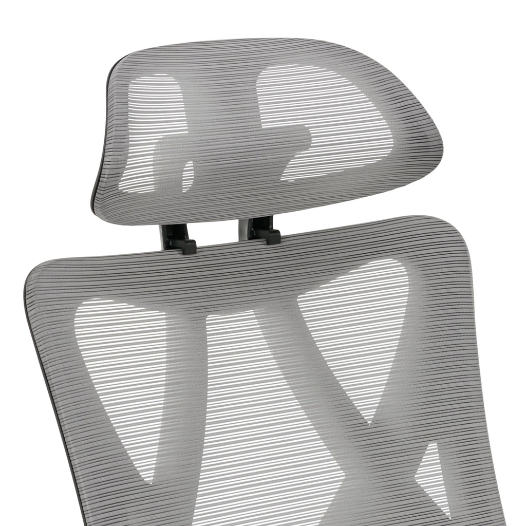 Ergonomic Mesh/Vegan Leather High-Back Task Chair, Gray/Black I992