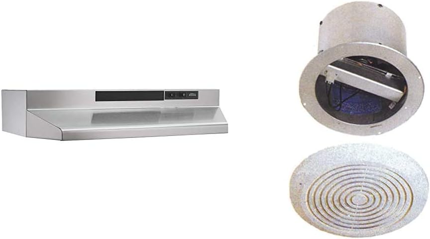 Black 24-Inch Range Hood Insert with Light, Pack of 2 A438979