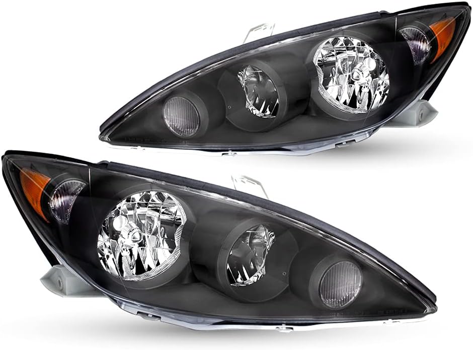 Chrome Housing Headlight Assembly Set Compatible With 2005 2006 Toyota Camry D4997