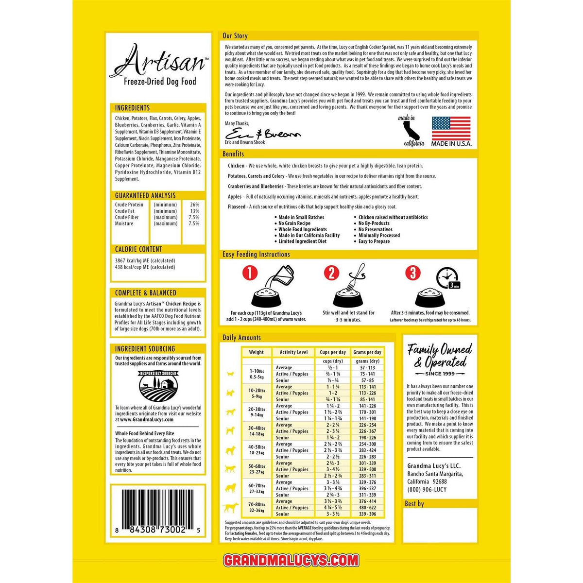 Freeze-Dried Grain-Free Chicken Dog Food N53135