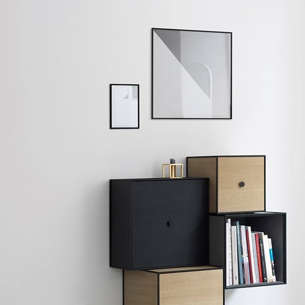 Black Stained Ash Frame Box with Door Q3270