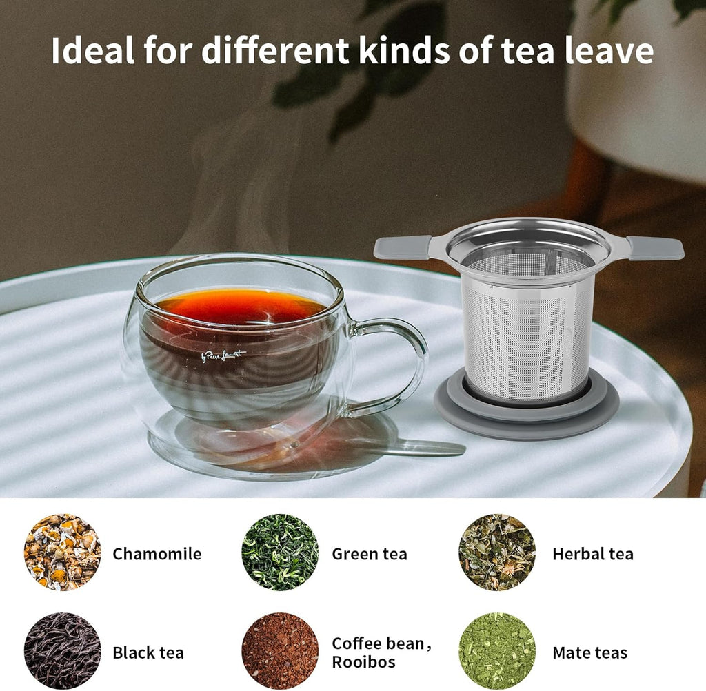 Stainless Steel Extra Fine Mesh Tea Infuser Strainer with Double Handles G247193