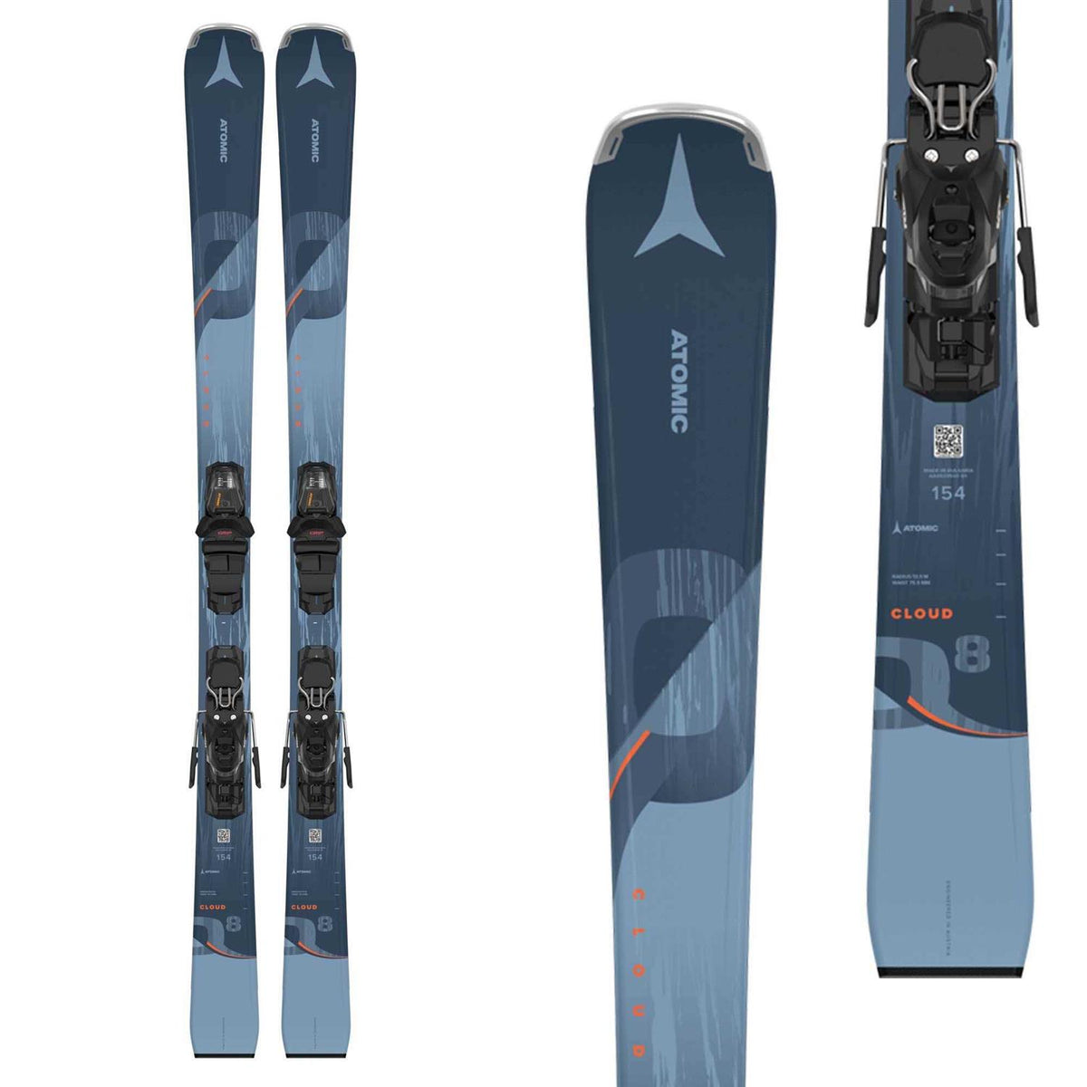 Atomic Cloud Q8 Skis with M 10 GW Bindings F635416