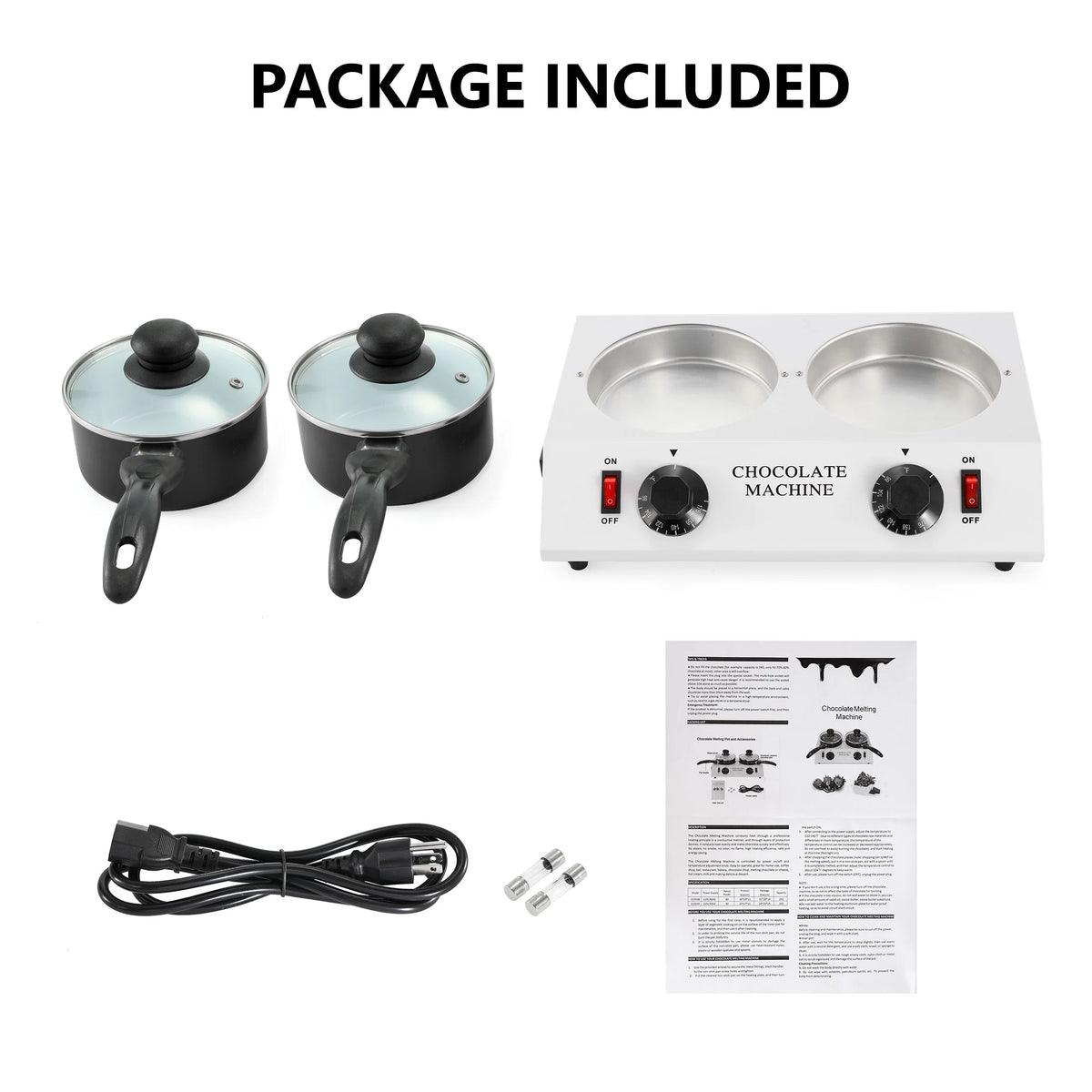 Chocolate Melting Pot, Double Pots Electric Melter A191623
