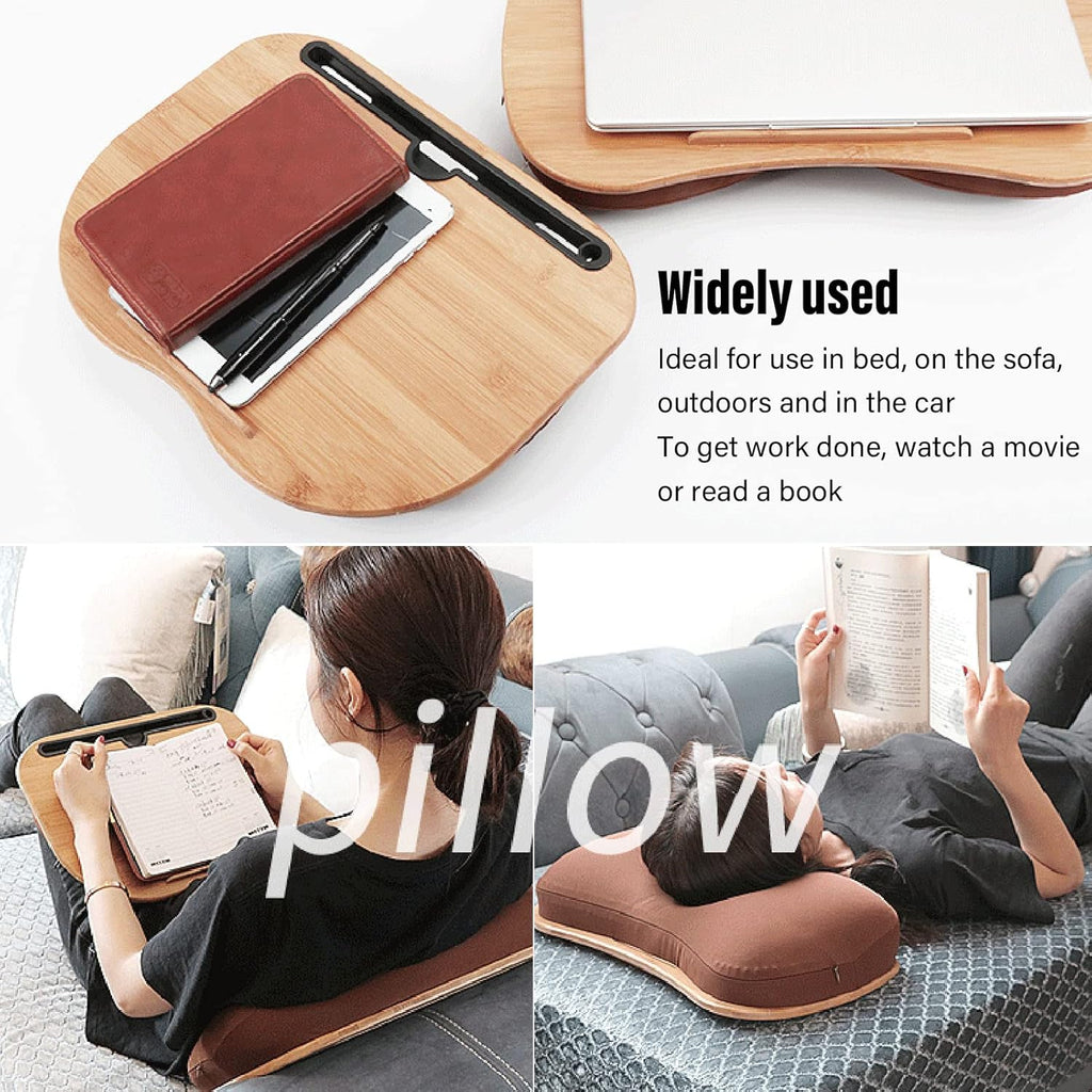 Bamboo Laptop Desk with Anti Slip Strip P643785