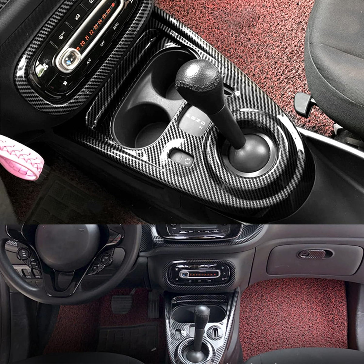 Carbon Fiber Style Gear Shift Panel Cover Sticker V757582
