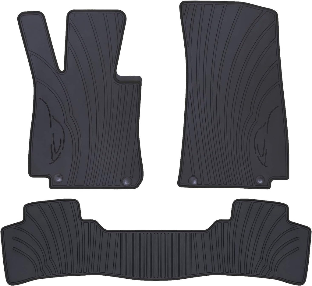 Black Red Custom Fit Car Floor Liners C956
