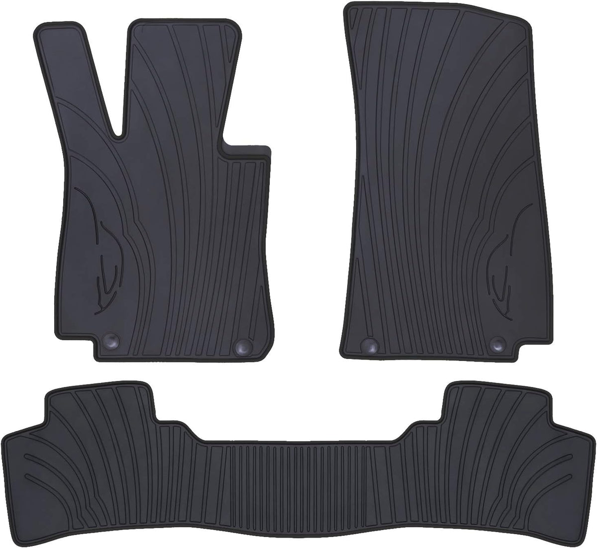 Black Red Custom Fit Car Floor Liners C956
