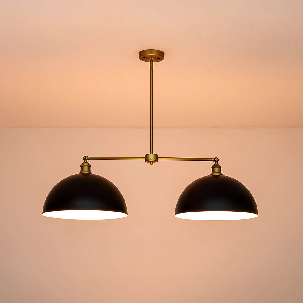 2-Light Linear Dome Industrial Pendant Z830