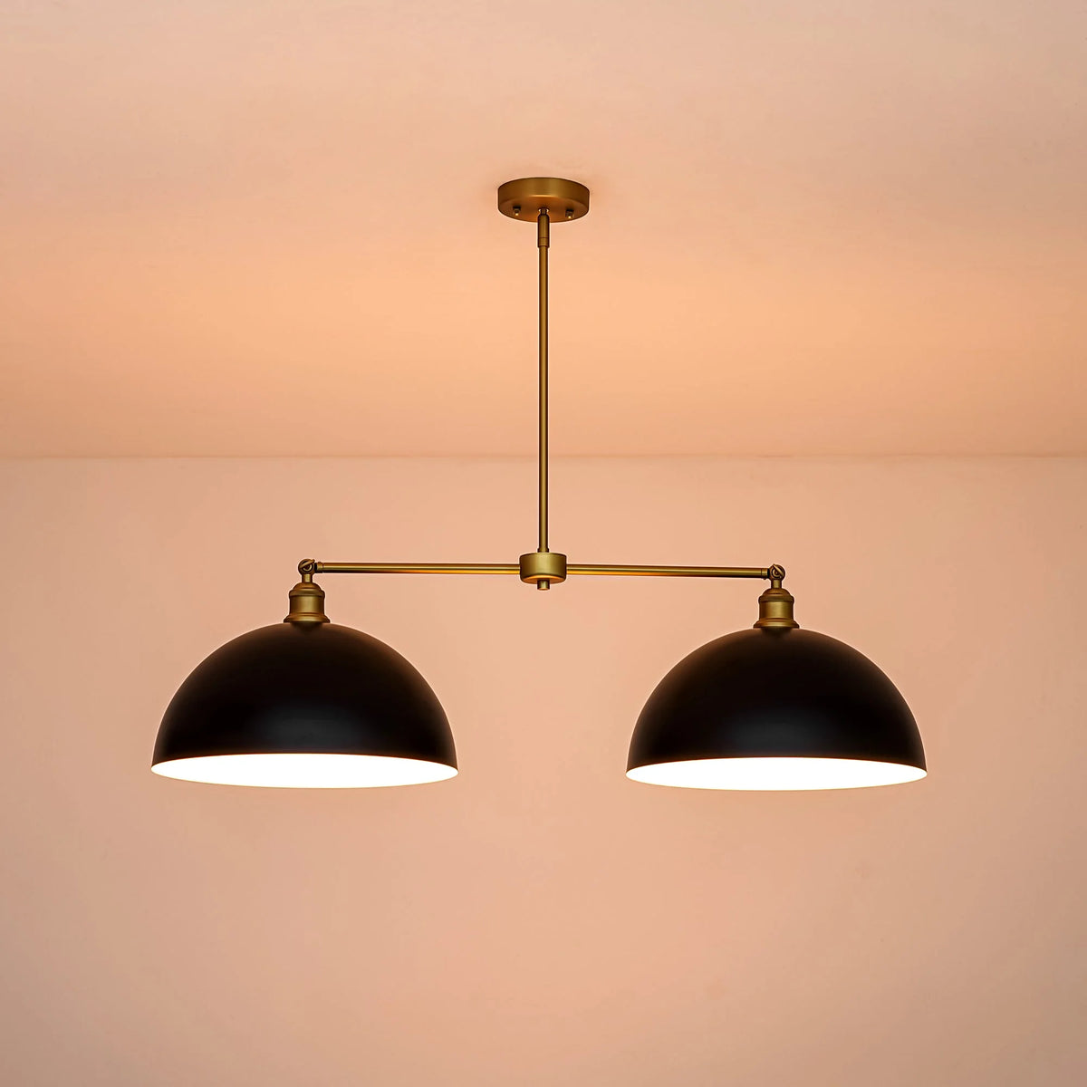 2-Light Linear Dome Industrial Pendant Z830